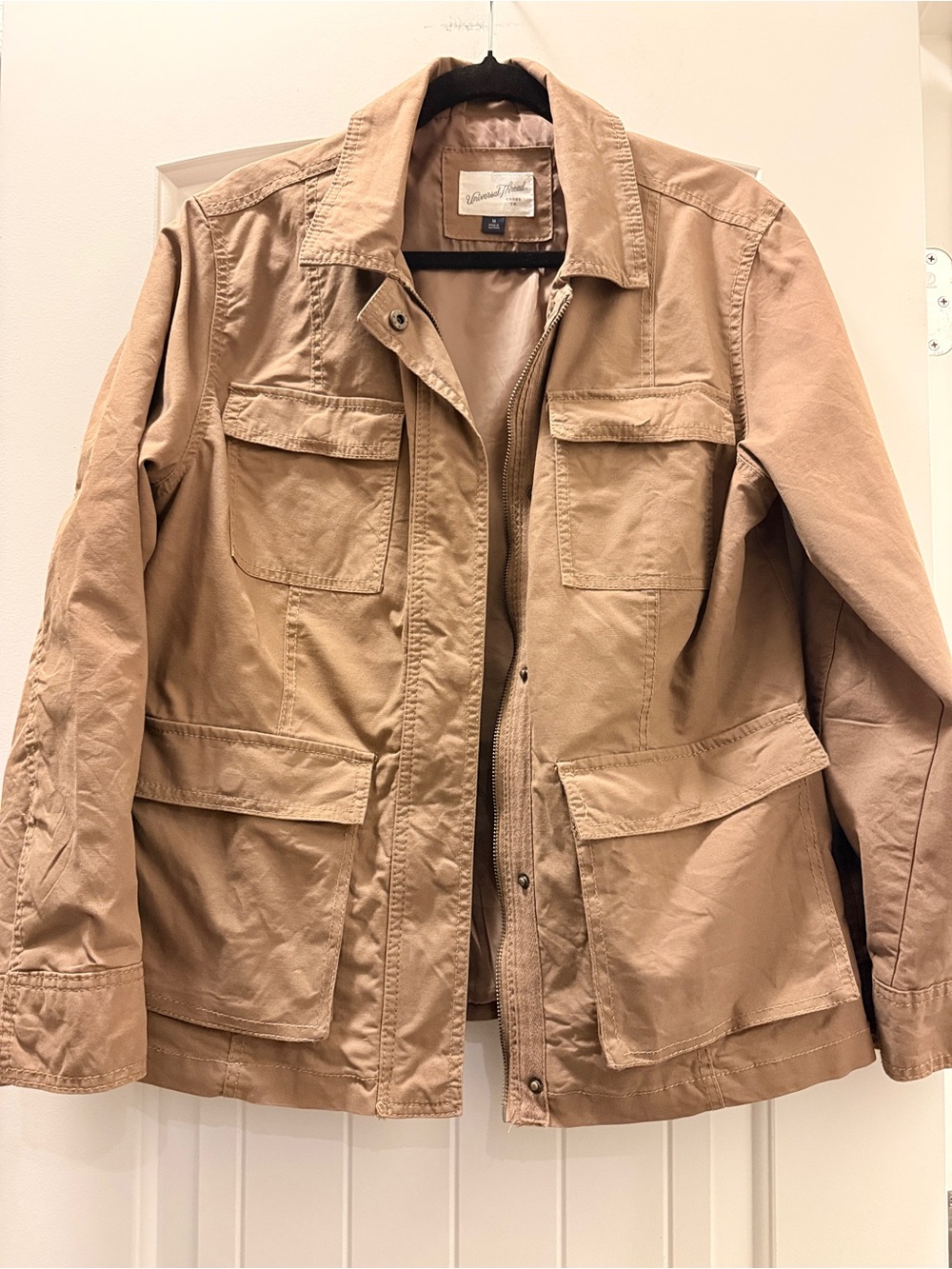 Universal Thread Tan Lined Jacket with Branded Label
